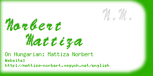 norbert mattiza business card